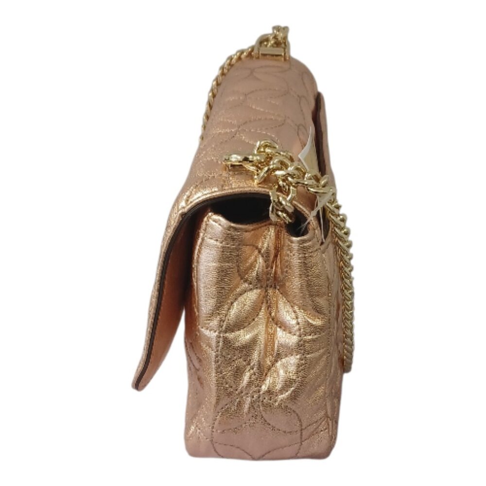 MICHAEL Michael Kors Metallic Rose  Sloan Quilted Leather Shoulder Crossbody Bag - Picture 5 of 12